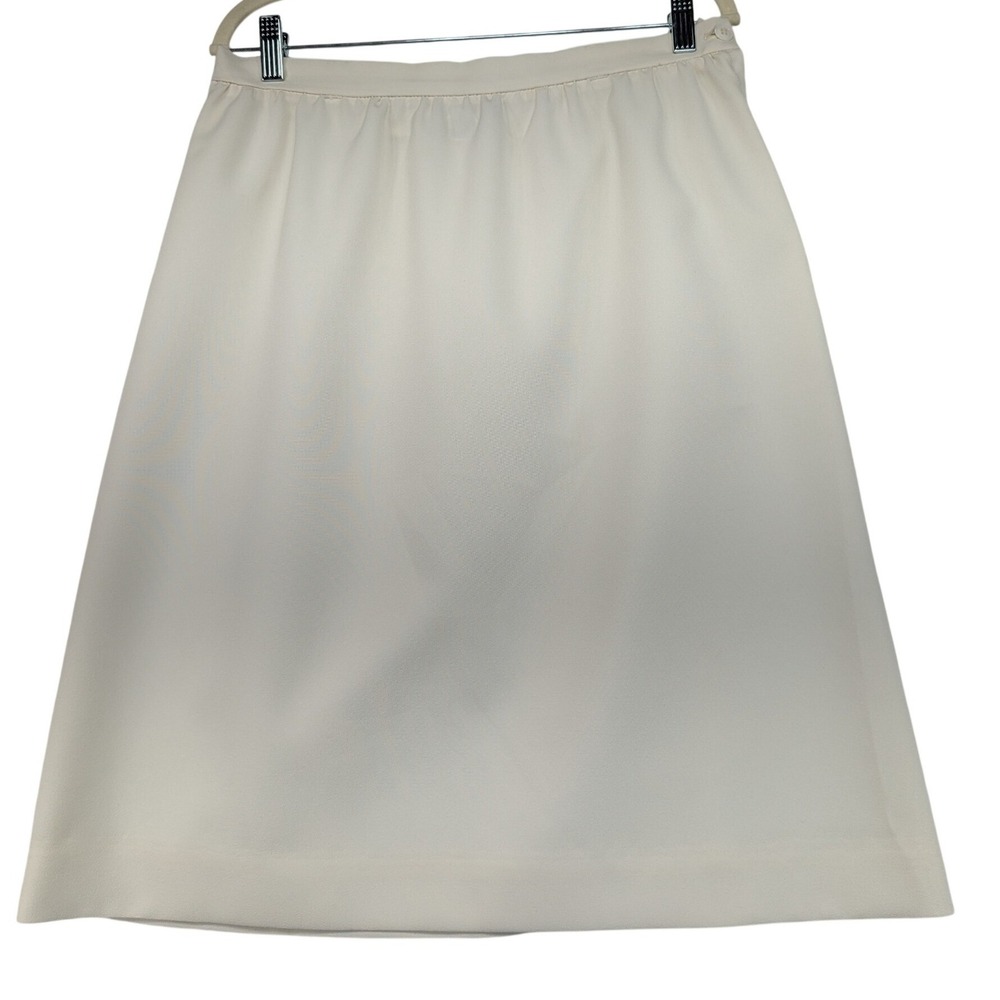 Alex‎ Colman Sportswear Vintage Cream ALine Midi Skirt Womens Size M